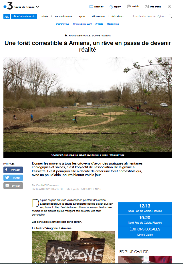 Article France 3 - Foret Aragone